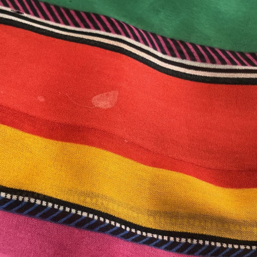 Colorful Stripe rectangle Scarf - Picture 3 of 3